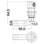 Sfiato inox 90° 16 mm